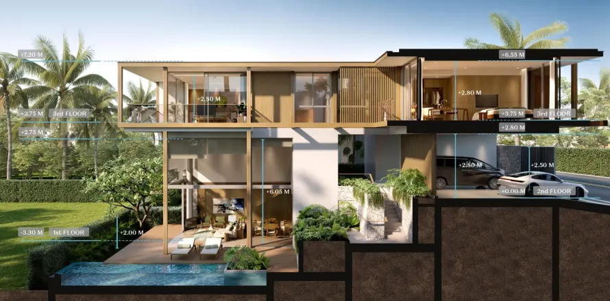 Дом на Пляже Лаян, Таиланд с 3 спальнями  № 153860