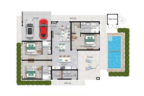 Вилла в Хуа Хине, Таиланд с 3 спальнями № 165390 - фото 23