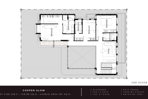 Вилла в Банг Тао, Таиланд с 4 спальнями  № 165388 - фото 14