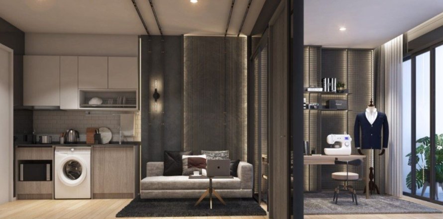 Studio à Bang Kapi, Bangkok, Thaïlande № 156740