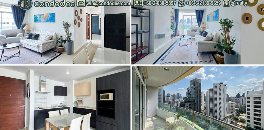 Condo à Khlong Toei, Bangkok, Thaïlande, 2 chambres № 200991