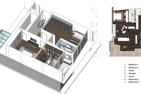 คอนโดมิเนียมในวัฒนา, กรุงเทพฯ, ประเทศไทย, 3 ห้องนอน № 200787 - รูปถ่าย 11