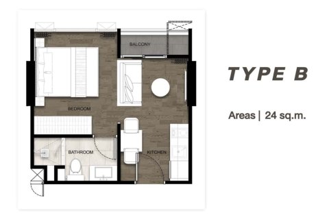 Кондоминиум с 1 спальней в Кароне, Таиланд № 166128 - фото 14