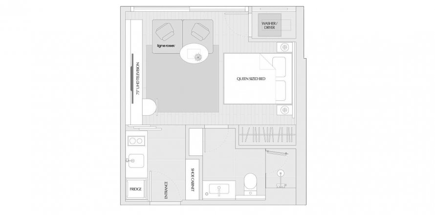 Планировка Квартиры «1R-20» 1 комната в ЖК Scope Promsri