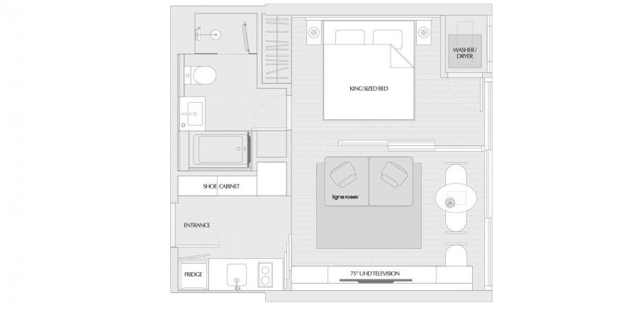 Планировка Квартиры «1R-23» 1 комната в ЖК Scope Promsri