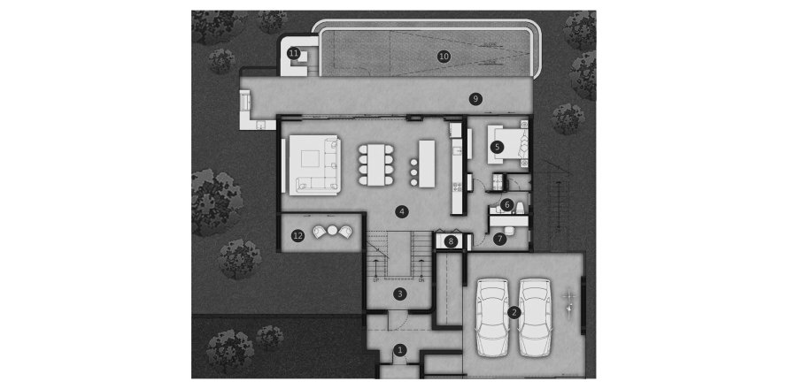 Планировка Виллы «4BR-13» 4 спальни в ЖК Clover Residence