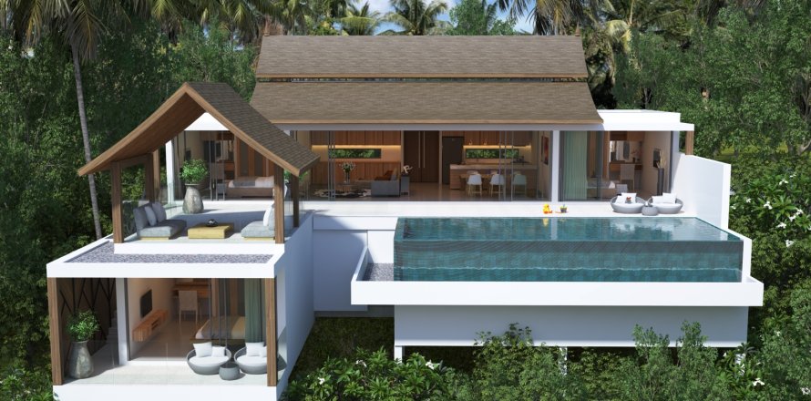 Villa à Ko Samui, Thaïlande 3 chambres № 169916