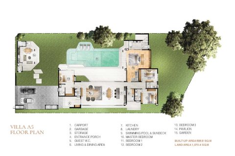 Villa on Layan Beach, Thailand 4 bedrooms № 166344 - photo 7