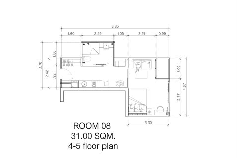 Eigentumswohnung in Bang Lamung, Thailand, 3 Schlafzimmer  № 222492 - Foto 12