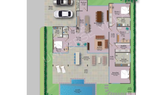 Villa in Pran Buri, Thailand 3 Schlafzimmer № 222488 - Foto 14