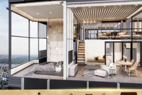 Дуплекс в Клонг Тоэй, Бангкок, Таиланд с 2 спальнями  № 137301 - фото 1