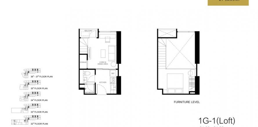 Loft à Bangkok, Thaïlande 1 chambre № 135183