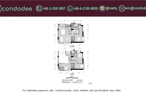 Condo in Sathon, Bangkok, Thailand, 4 bedrooms  № 234018 - photo 5