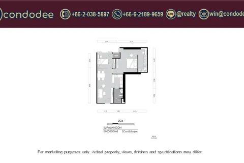 Condo in Sathon, Bangkok, Thailand, 2 bedrooms  № 234015 - photo 5