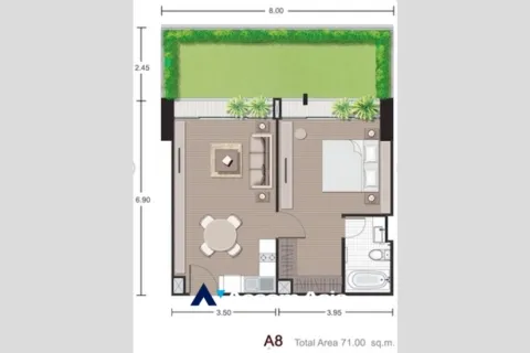 Eigentumswohnung in Watthana, Bangkok, Thailand, 1 Schlafzimmer  № 217978 - Foto 30