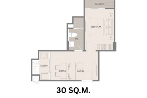 Eigentumswohnung in Bangkok, Thailand, 1 Schlafzimmer № 222369 - Foto 22